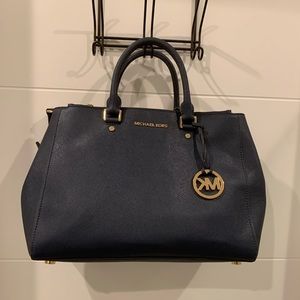 Michael Kors Navy Blue Tote Bag